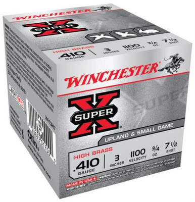 Winchester X413H7 SuperX HB 410 Gauge 3" 3/4 oz 7.5 Shot 25 Rounds