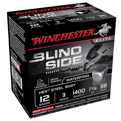 Winchester SBS123BB Blindside 12 Gauge 3" 1 3/8 oz BB Shot 25 Rounds