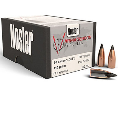 NOSLER 34057 30CAL 110GR VARMAGEDDON FB TIPPED 100 CT.