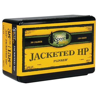 Speer Plinker Handgun Uni-Cor Bullets .357 Diameter 158 Grain Total Metal, 4207