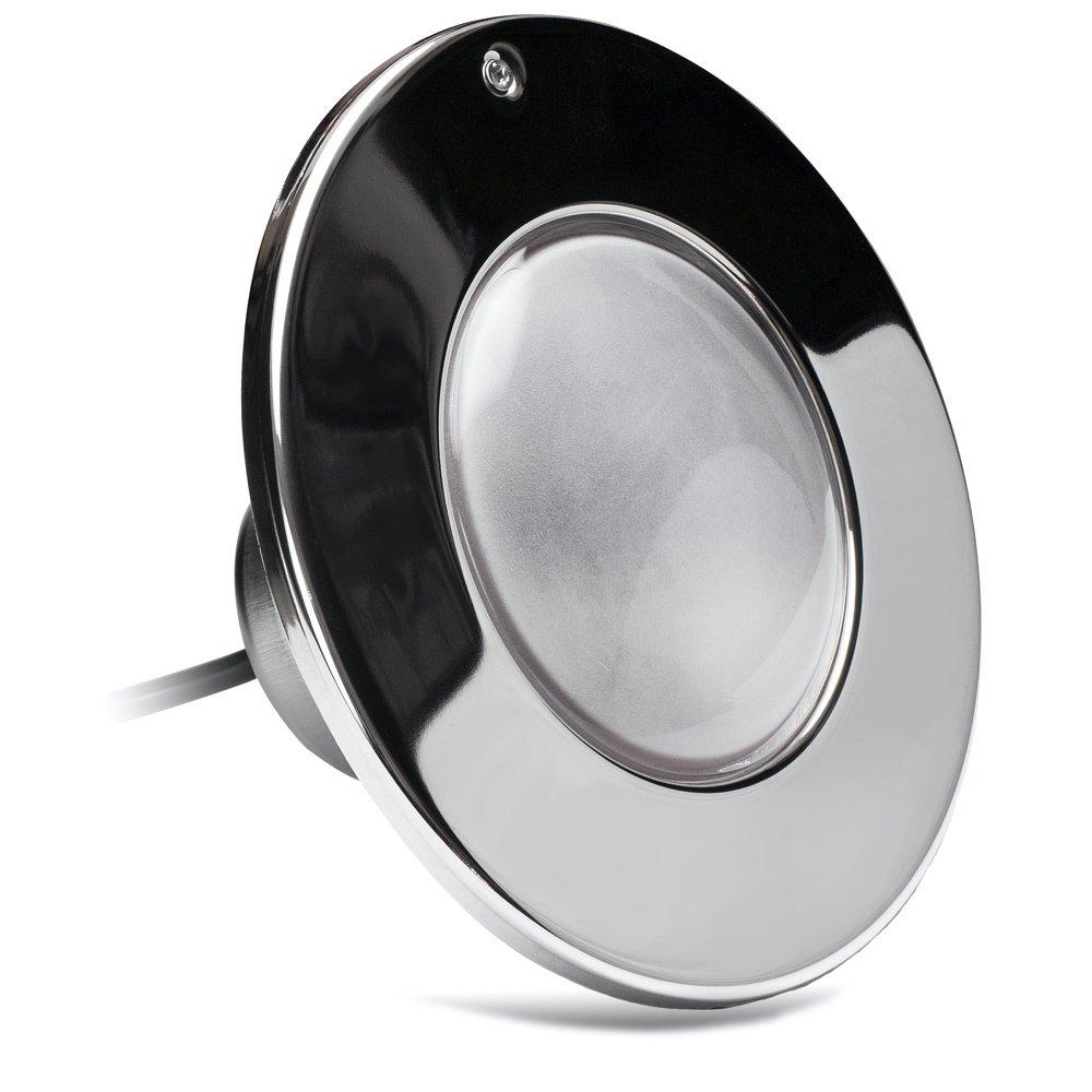 Halco Lighting - 120V PureWhite LED Pool Light Fixture 500W Equivalent 100' Cord