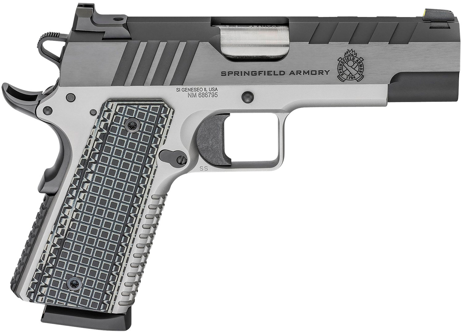 Springfield Armory 1911 Emissary 45 ACP 8+1, 4.25" Stainless Match Grade Bull Steel Barrel