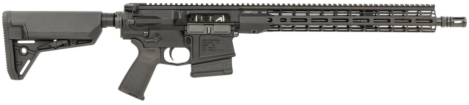 Aero Precision M5 308 Win 10+1 16" Mid-Length, Black, 15" R-ONE M-LOK Handguard