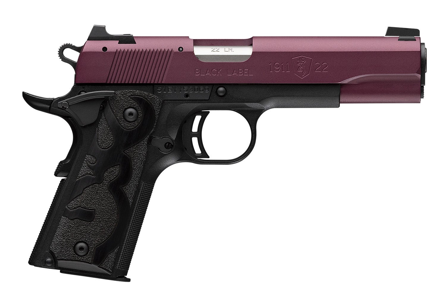 Browning 1911-22 Black Label 22 LR Pistol 4.25" Matte/Black Cherry Cerakote 051061490