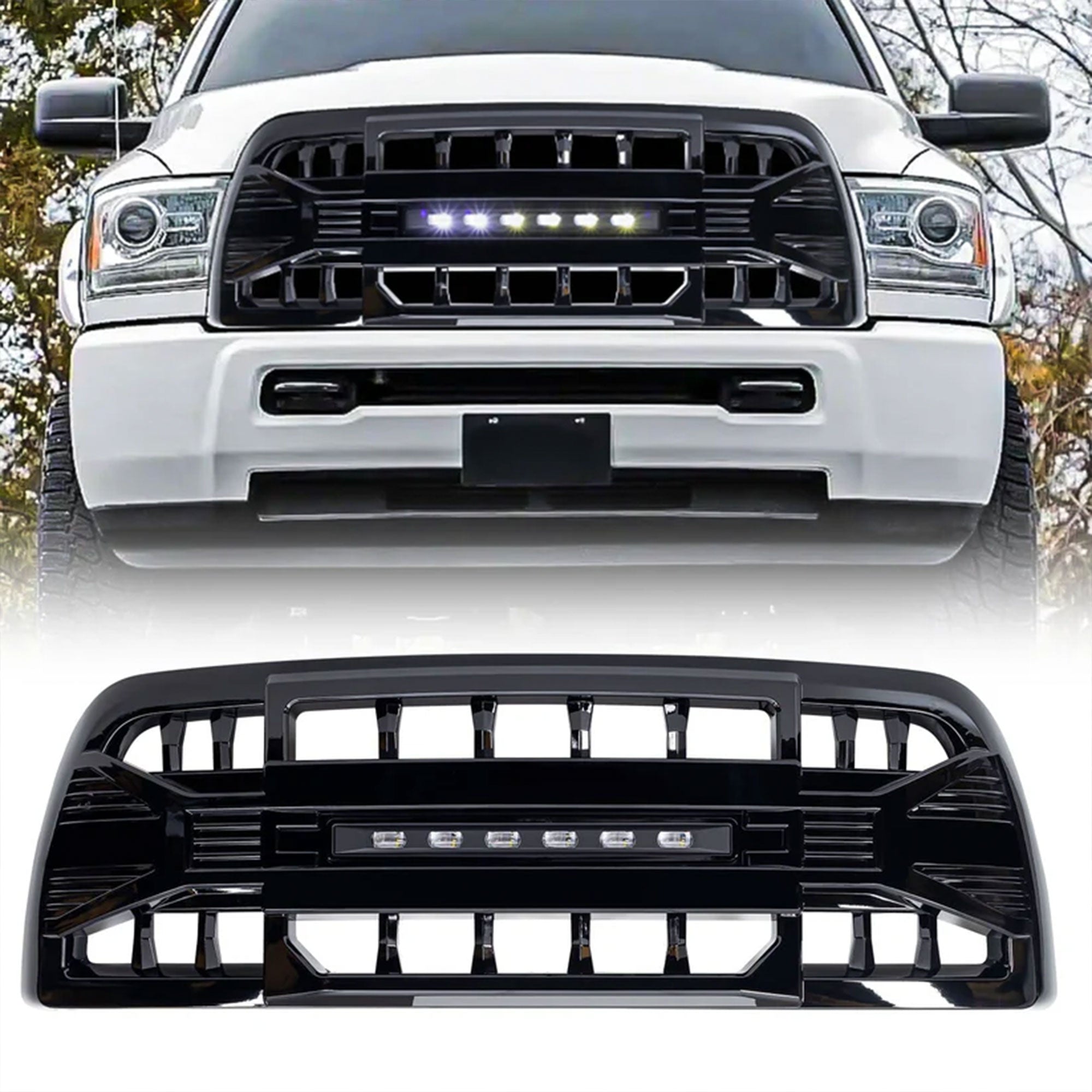 AMERICAN MODIFIED Armor Grille for 2013-18 Dodge Ram2500/3500, Black (Open Box)