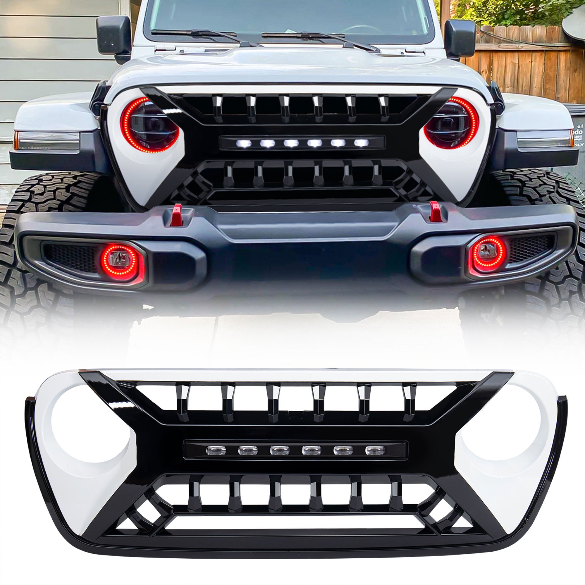AMERICAN MODIFIED Grille w/Lights for Jeep Wrangler JL & Gladiator JT (Open Box)