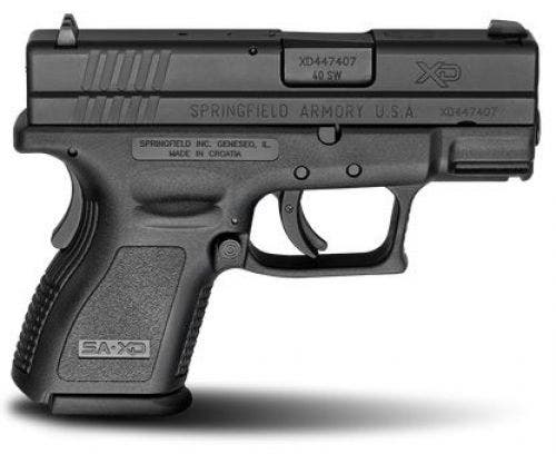 Springfield Armory XD Compact Frame 40 S&W 12+1, 3" Black Melonite Steel Barrel & Serrated Steel Slide