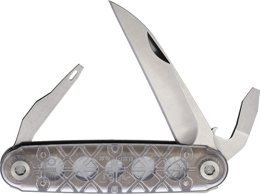 American Service Knife Alchesay Multi Function Pocket Knife Wharncliffe EverClear - ASK003CLR