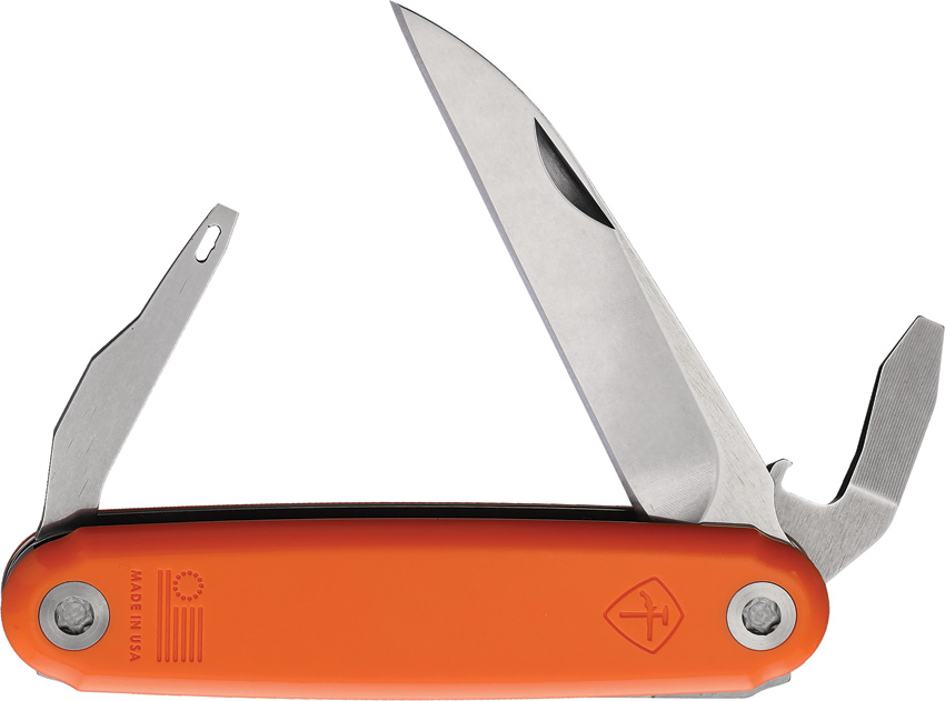 American Service Knife Alchesay Multi Function Pocket Knife Wharncliffe Orange - ASK003ORG