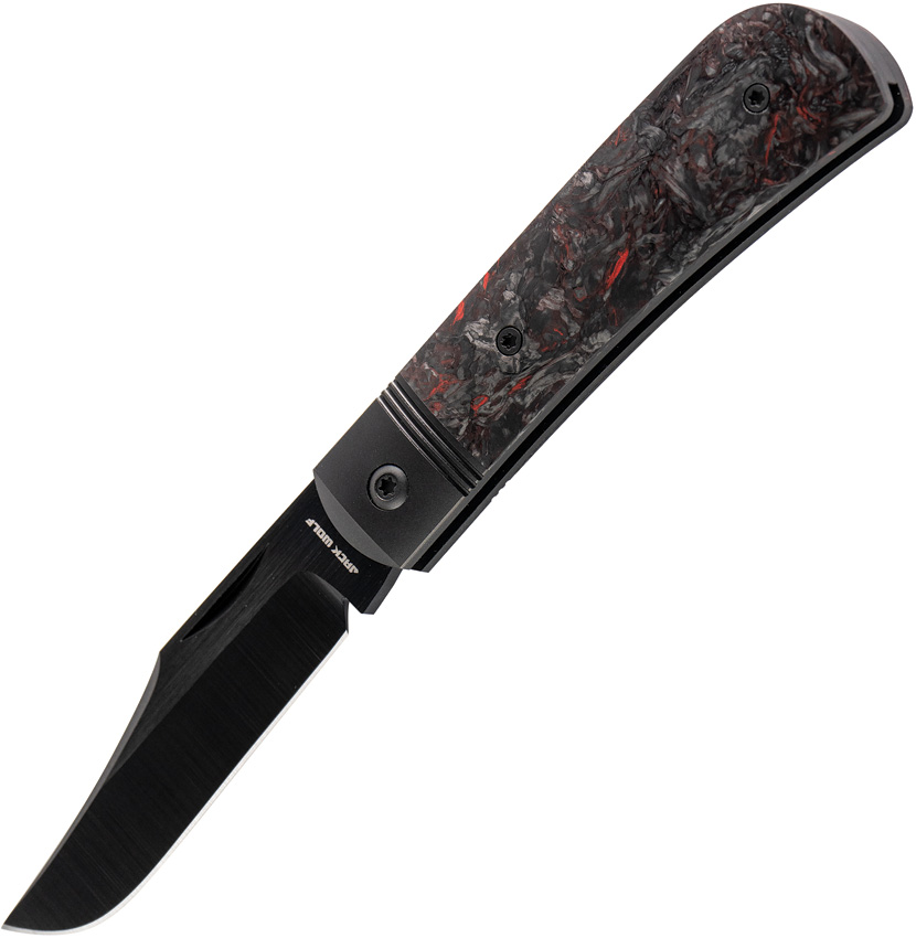 Jack Wolf Bennys Clip Fat Carbon Dark Matter Slip Joint Pocket Knife - JW54159