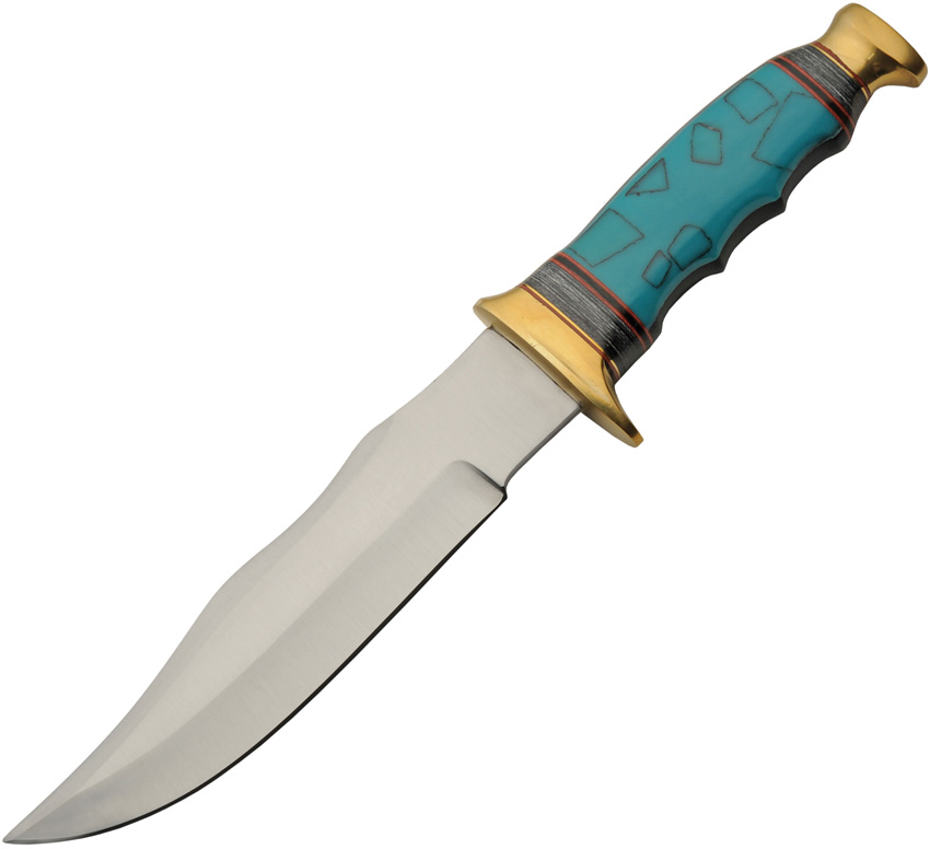 Resin Turquoise Bowie Knife - PA3451