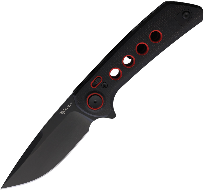Reate Lockblade Pocket Knife Black Micarta Nitro V - REAPLXF2