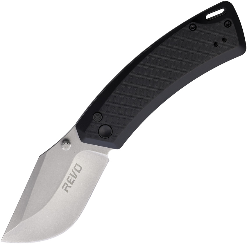 Revo Canyon Button Lock Pocket Knife Black - REVCNYNBLK