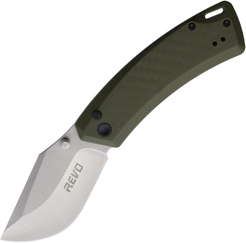 Revo Canyon Button Lock Pocket Knife OD Green - REVCNYNGRN