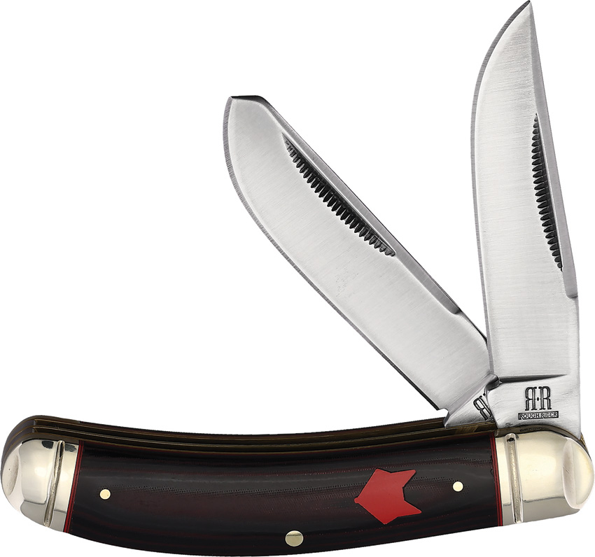 Rough Ryder Sowbelly Pocket Knife Trapper Black/Red - RR2299