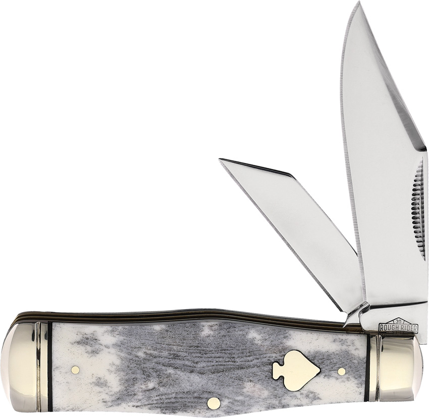 Rough Ryder Black Appaloosa Coke Bottle Pocket Knife - RR2485