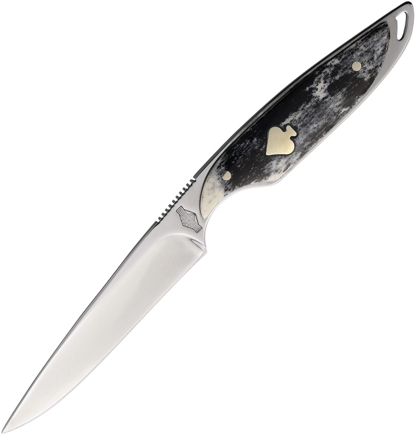 Rough Ryder Black Apaloosa Stream Line Fixed Blade Knife - RR2490