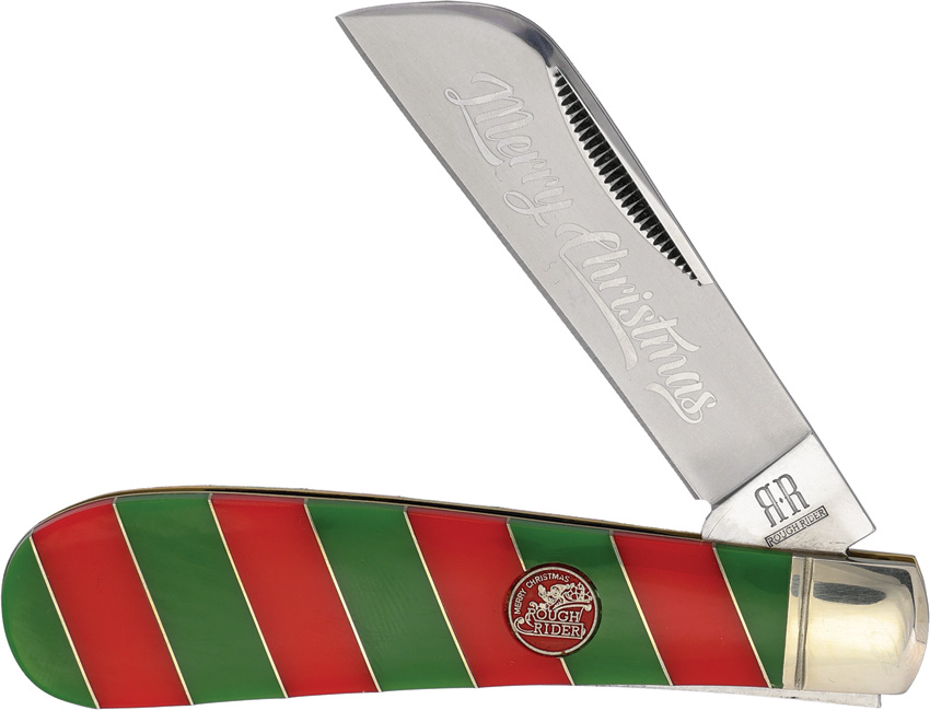 Rough Ryder Merry Christmas Magicians Half Hawk Pocket Knife - RR2689