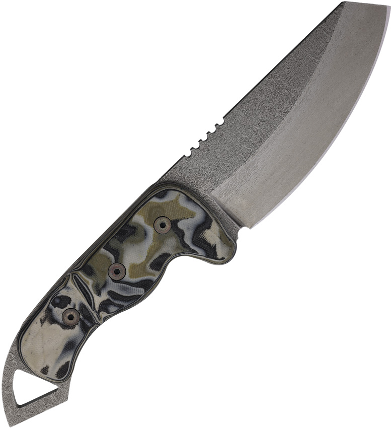 Shed 2024 Fixed Blade Knife Sheepsfoot OD Burl - SHED24SFOD