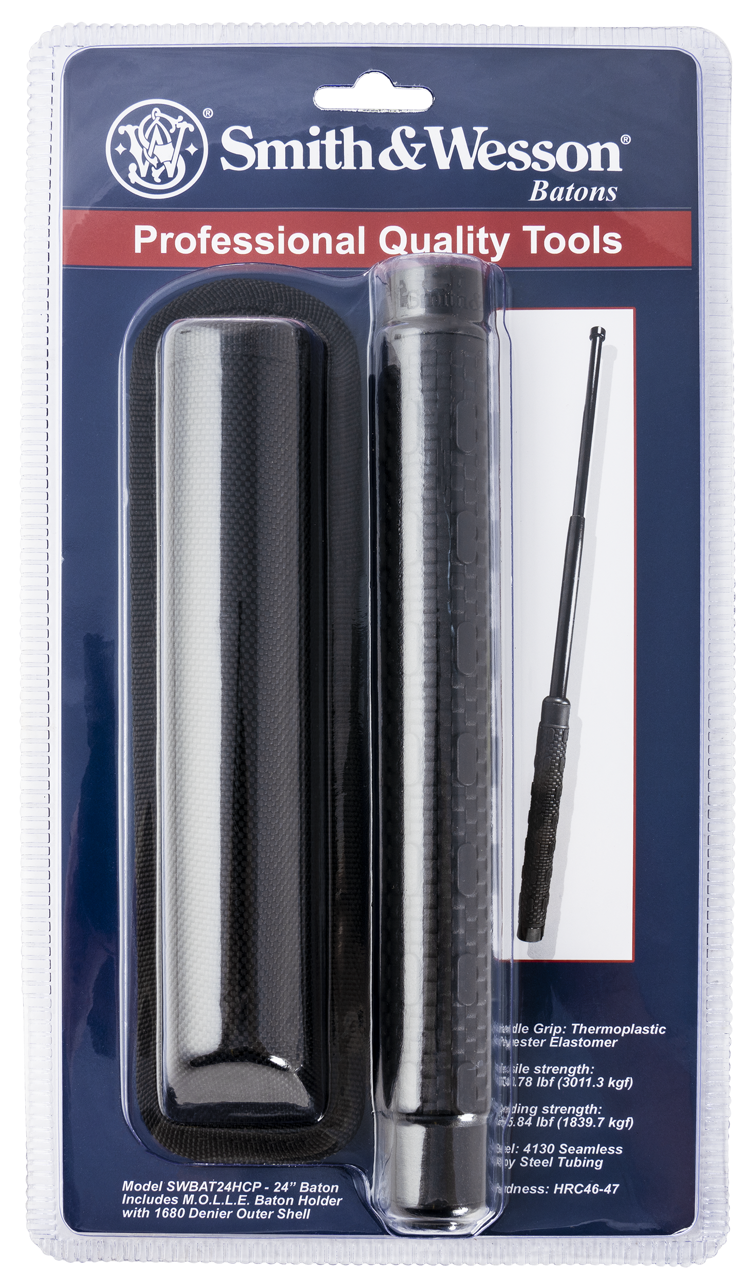 Sw Knives Smith & Wesson, Swk Swbat24hcp  Baton 24in Lite Collapsible