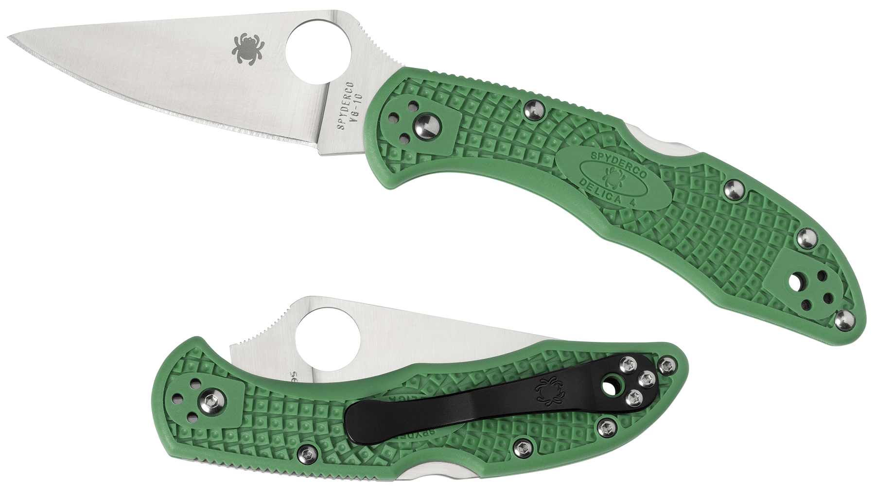 Spyderco Delica 4, Spy C11fpgr        Delica 4 Flt Grd Pl Dp 2.88 Grn