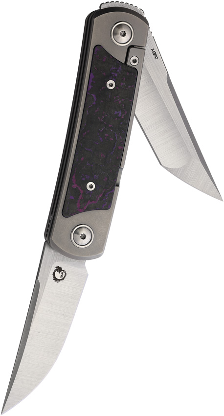 Yan Knives EMW Framelock Pocket Knife Fat Carbon - YKEMWPHFCF