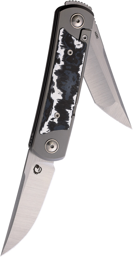 Yan Knives EMW Framelock Pocket Knife Fat Carbon - YKEMWWSFCF