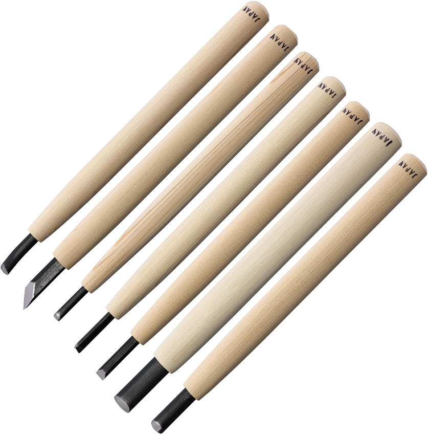 Yoshiharu Woodcarving Knife 7 Piece Set - YSH091