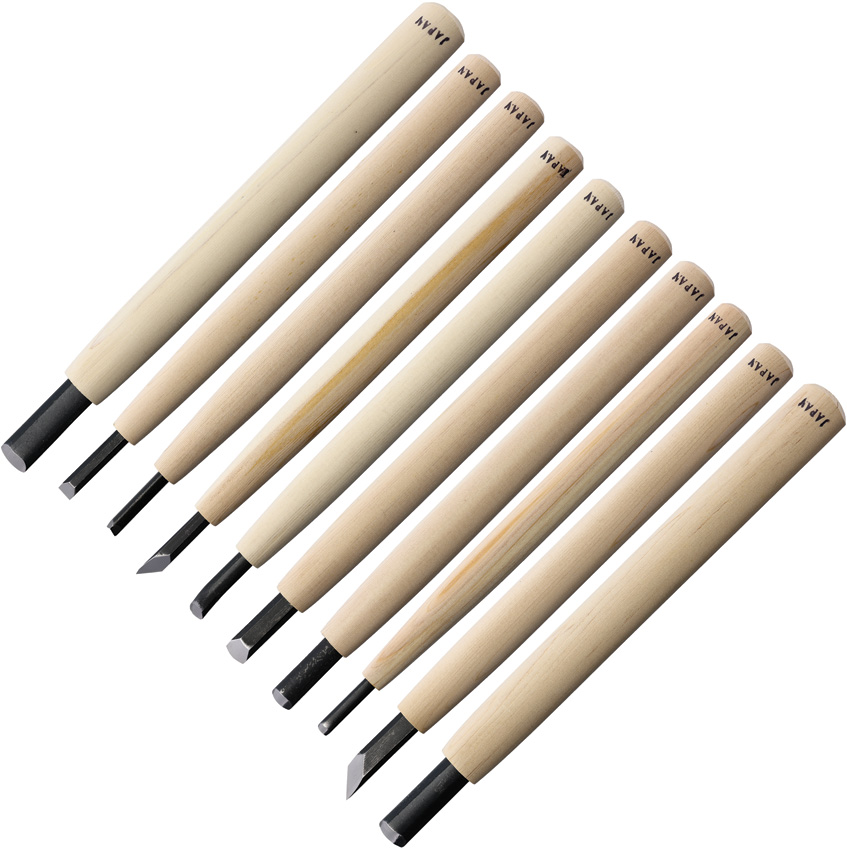 Yoshiharu Woodcarving Knife 10 Piece Set - YSH117