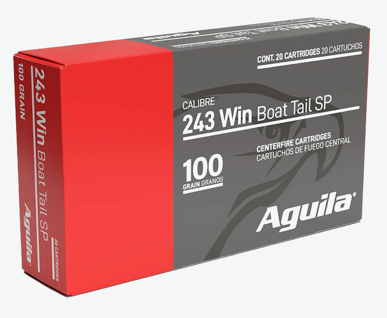 Aguila 243 Win Ammo 100 gr InterLock Boat Tail Soft Point 20 Rounds 8047AG