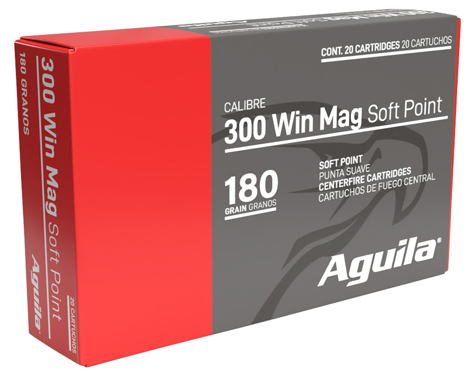 Aguila 300 Win Mag Ammo 180 gr Soft Point InterLock Boat Tail 20 Rounds 82044AG