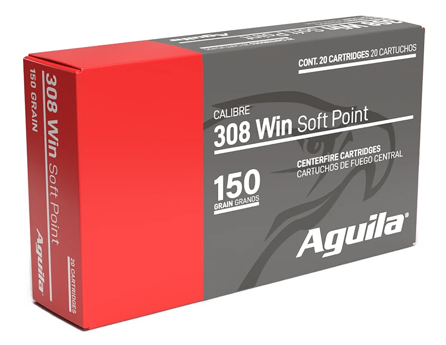 Aguila 308 Win Ammo 150 gr InterLock Boat Tail Soft Point 20 Rounds 8090AG