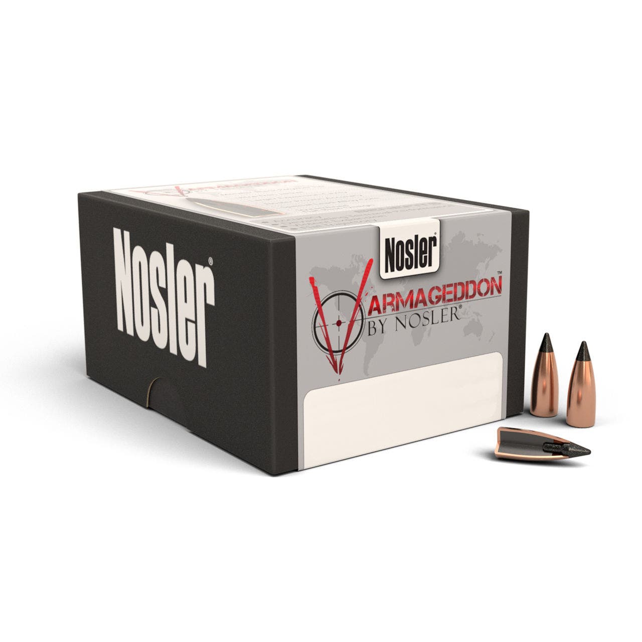 Nosler Varmageddon Rifle Bullets .243 55 Gr Flat Base Spitzer 100/Box