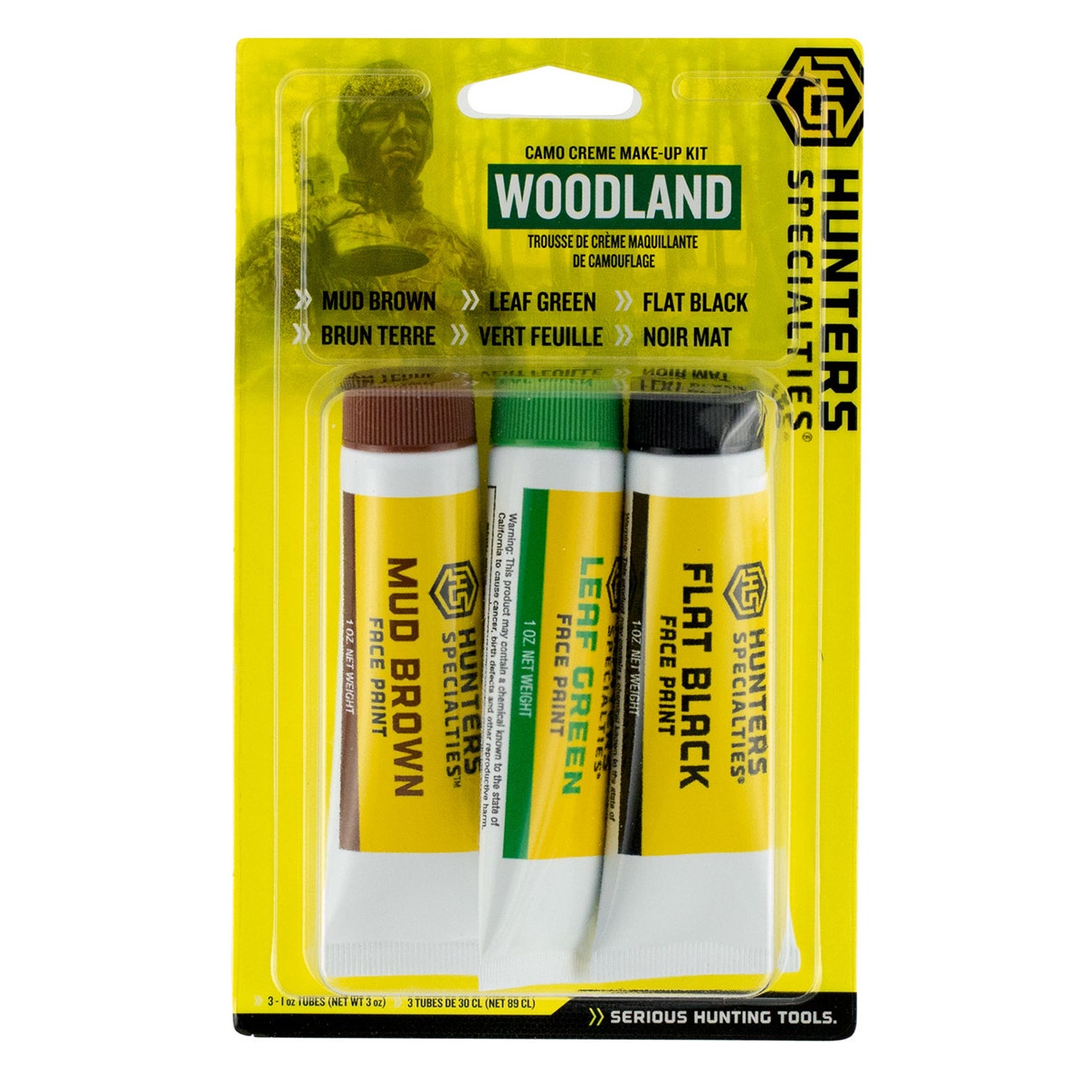 Hunters Specialties Woodland Camo Creme 3-Tube Makeup Kit