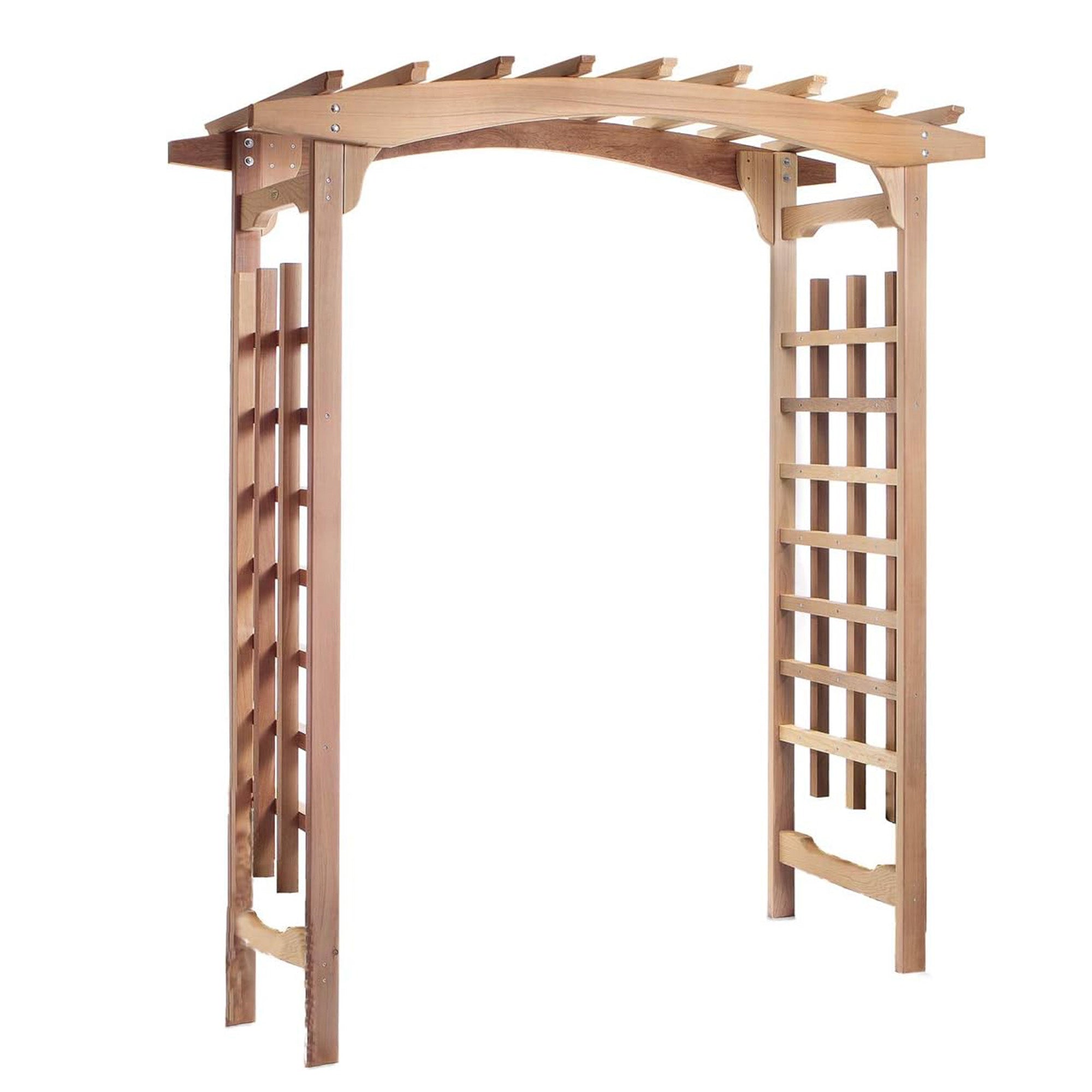 All Things Cedar 6-Foot Pagoda Arbor Garden Arch for Climbing Plants (Open Box)