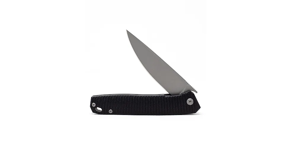3V Gear Black React Folding Knife - Grooved G10/TI Coated 044AF715