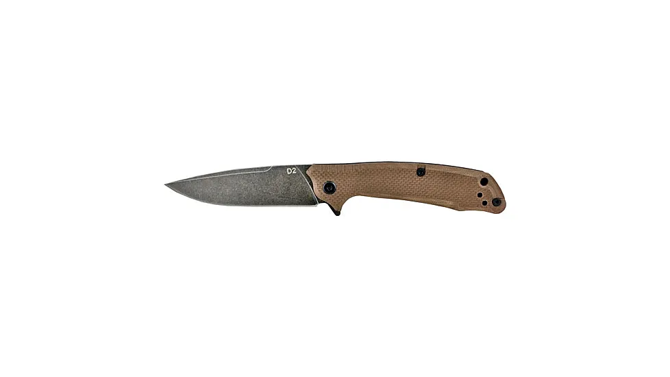 American Buffalo Knife Abkt Elite Desert Scavenger Bl Bearing Folder 3.5" D2 Steel