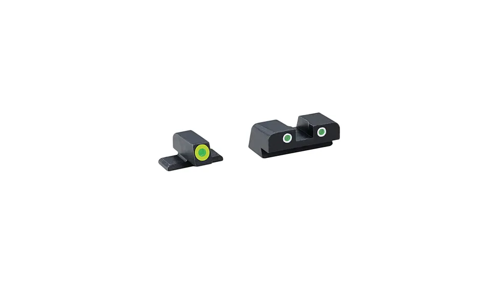 Ameriglo Tritium Front/Rear Combo Sights Green Dot White Outline Rear And Green Dot LumiLime Outline Front For SIG #8 SG-743
