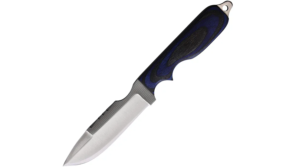 Anza SWAT Blue/Black 3.88in Fixed Blade Knife
