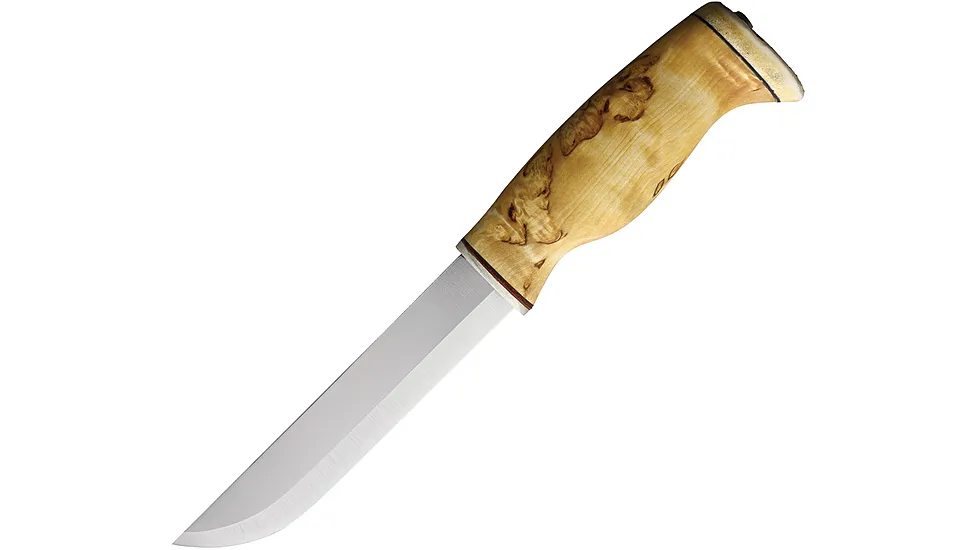 Arctic Legend Bear Curly Birch 5.75in Satin Fixed Blade Knife