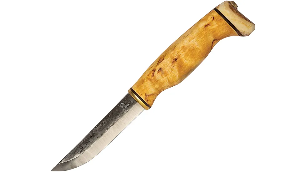 Arctic Legend Hobby Curly Birch 3.75in Natural Fixed Blade Knife