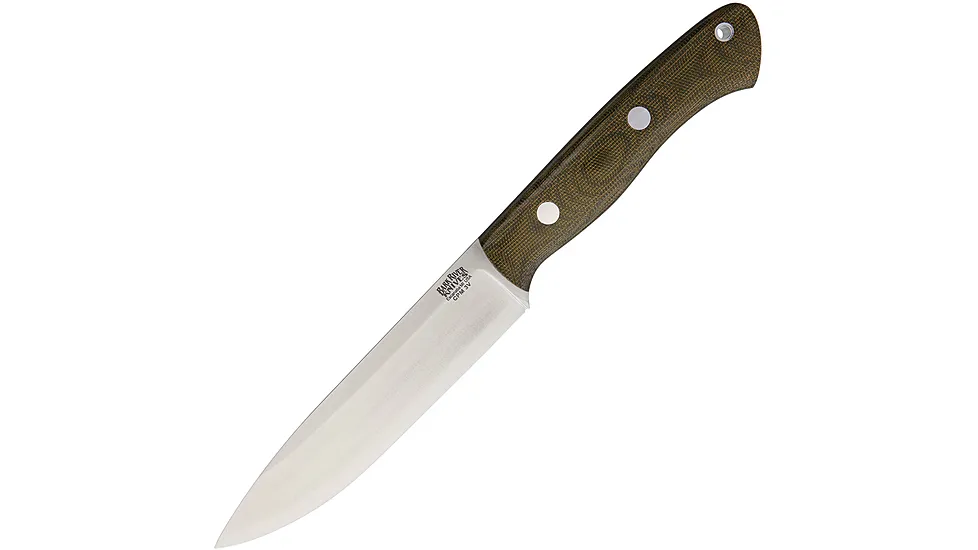 Bark River Aurora II Green Canvas Fixed Blade Knife