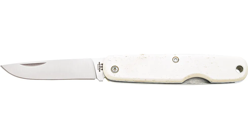 Bear & Son Cutlery 3 1/2 White Smooth Bone Slip Joint Executive