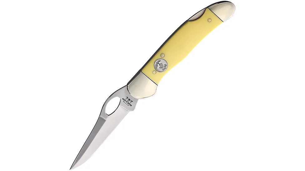 Bear & Son Cutlery Yellow Delrin Locking Cowhand 3.25in Folding Knife