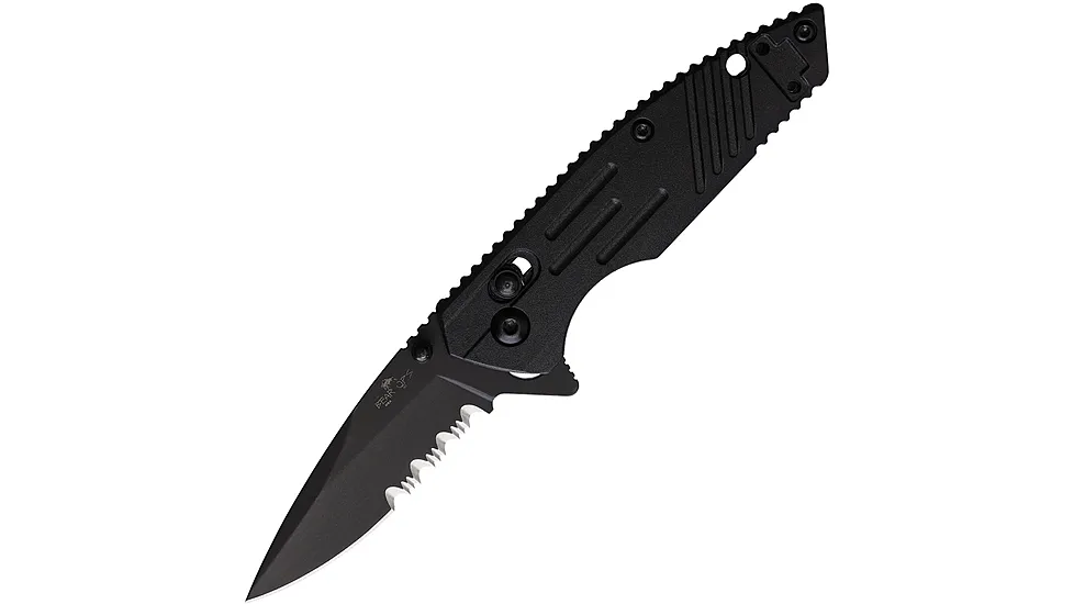 Bear & Son Cutlery Black Zytel Serrated 2.5in Folding Knife
