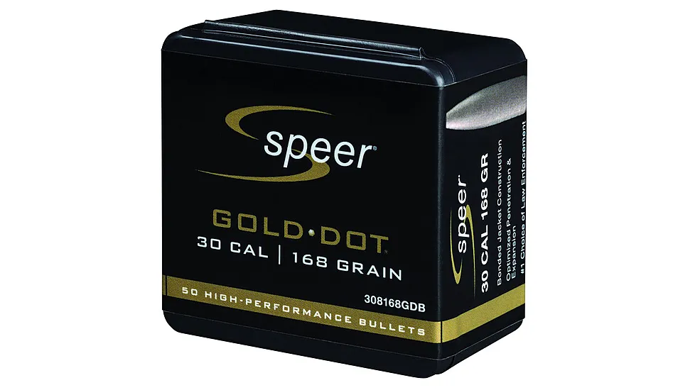 Speer Gold Dot Rifle Component Bullet .308 168 Grain Soft Point Rifle Bullet