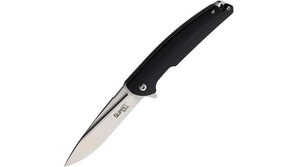 Summit Gear 4.25in Linerlock Black G10 Folding Knife