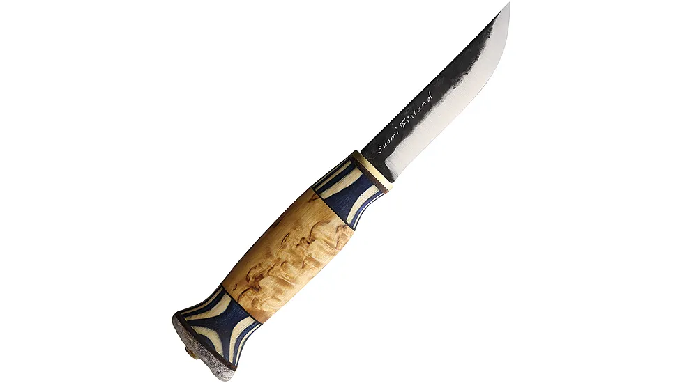Wood Jewel Lion Fixed Blade Knife