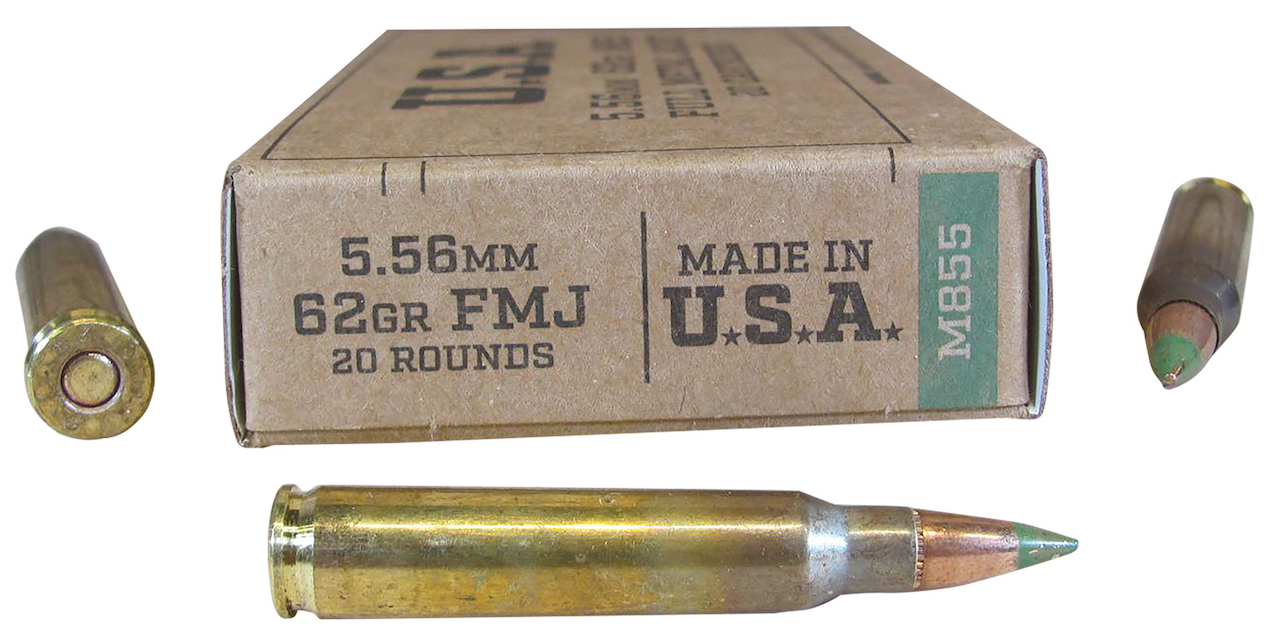 Winchester USA M855 Ammo 5.56mm 62gr Full Metal Jacket 20 Rounds SGM855KW