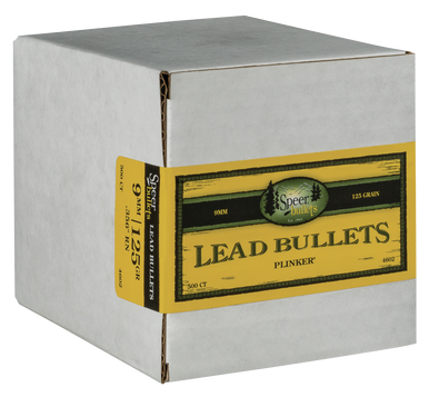Speer Lead Handgun 4602 9mm 125 gr Lead Round Nose Bullets-500cnt